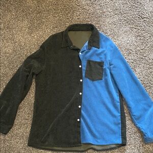 Amazon Essentials Men's Casual Button Down Shirt in green and Blue